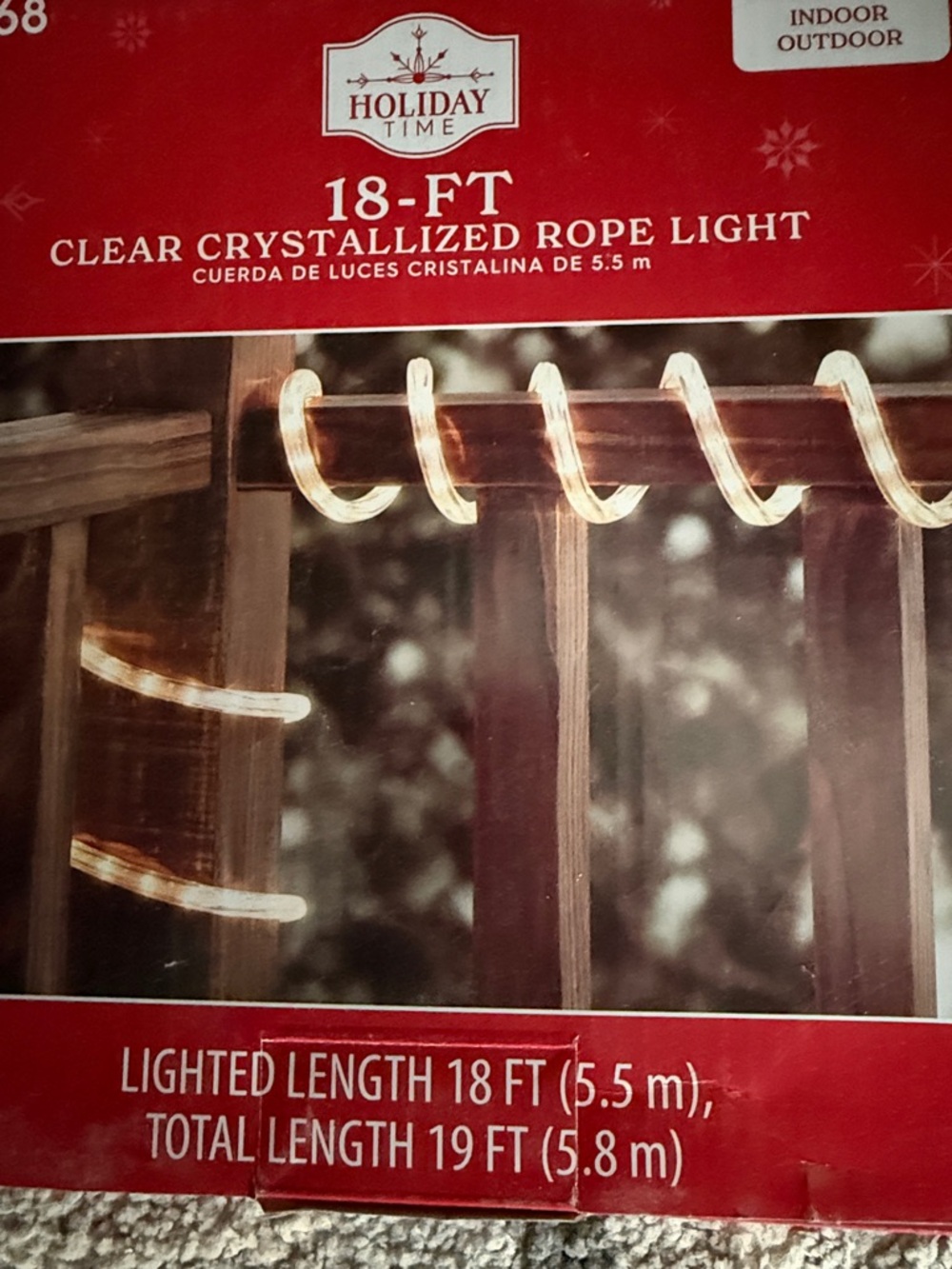 Set/2 Holiday Time Clear Crystallized Rope Light - Warm White